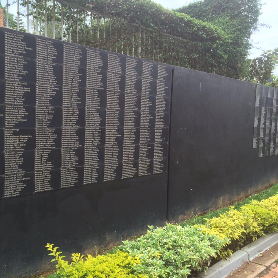 wall of names, Kigali, Rwanda
