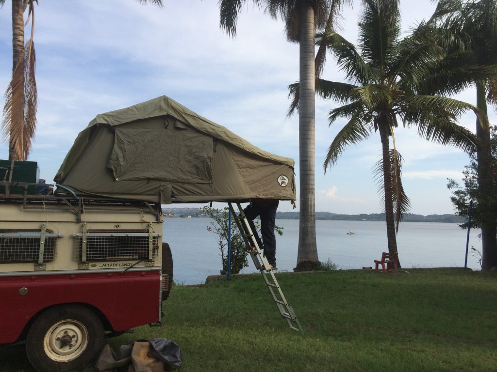 camping at lake Victoria, Mwanza, Tanzania